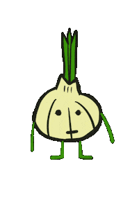 Happy Green Onion Sticker by GT8Studios