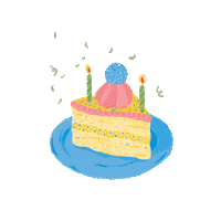 candynar illustration birthday surprise cake Sticker