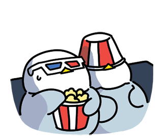 Enjoy Popcorn Sticker