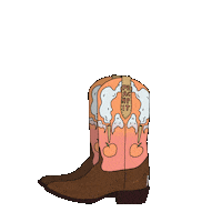 Peach Pit Cowboy Sticker