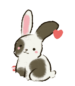 aydoodlediary love kawaii animal bunny Sticker