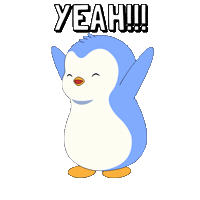 Happy Lets Go Sticker by Pudgy Penguins