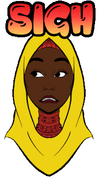 Tired African Queen Sticker by RS