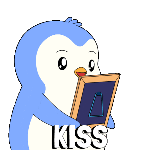 I Love You Kiss Sticker by Pudgy Penguins