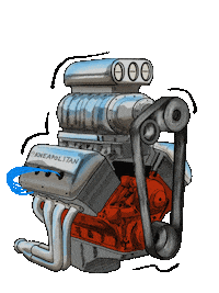 Motor Engine Sticker by kneapolitan