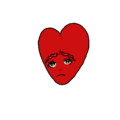 Sad Heart Sticker