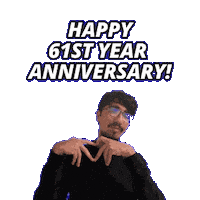 61 Year Anniversary Sticker