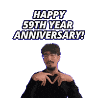 59 Year Anniversary Sticker