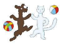 Cat Dog Sticker