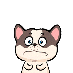 Angry French Bulldog Sticker by UpStudiosWorld