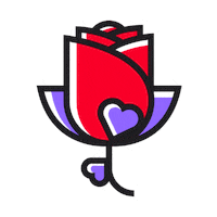 Rose February Sticker