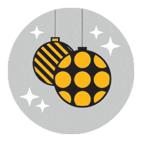 Black And Gold Christmas Sticker by FHSU Foundation