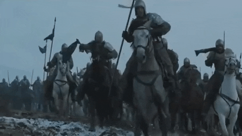 rainbowkiss giphygifmaker game of thrones knights GIF