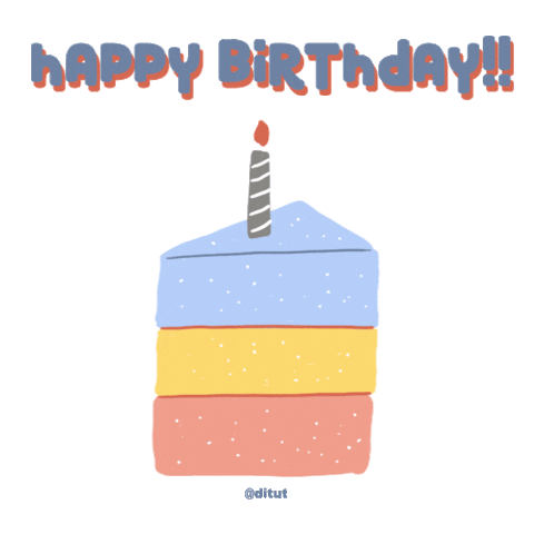 Happy Birthday Sticker by Dita W. Yolashasanti