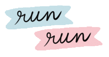 Pink Running Sticker