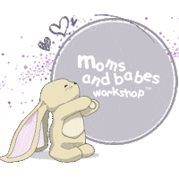 MomsAndTots baby bunny rabbit mother Sticker