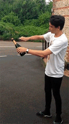 Champagne Fail GIF