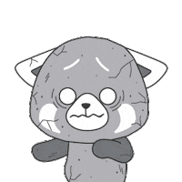 Nervous Red Panda Sticker by PlayDappTown