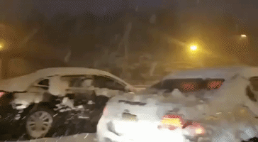 Gridlock on George Washington Bridge as Heavy Snow Brings Traffic Chaos to New York City