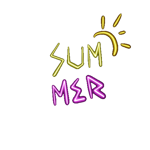 hautestockco summer sun neon sign Sticker