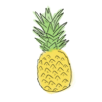 MISSIONOutdoor dancing summer vibes pineapple Sticker
