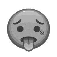 MSQLN hot emoji black white masculine Sticker