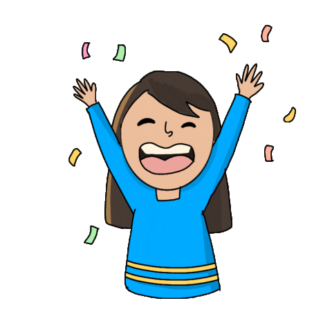 Excited Victory Sticker