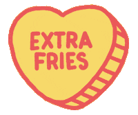 French Fries Love Sticker