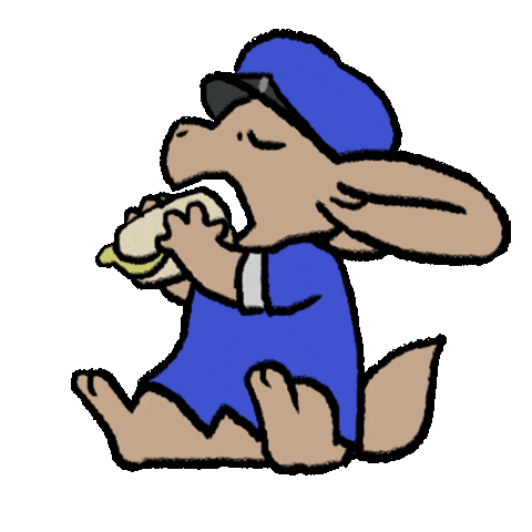 aube-anim eating mailman fennec aubeanim Sticker