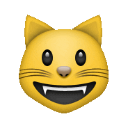cat grinning Sticker
