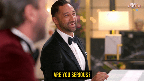 Serious React GIF by Celebrity Apprentice Australia