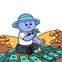 Im Rich Make It Sticker by Kudai