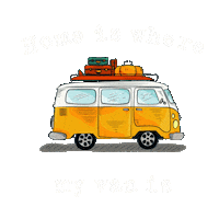freundship morning goodmorning vanlife camper Sticker