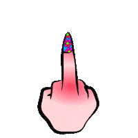 Excited Nail Sticker