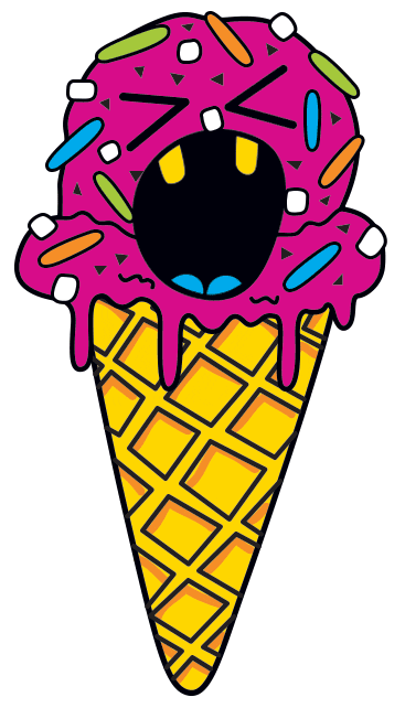 Scared Ice Cream Sticker by Carawrrr