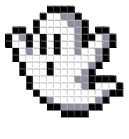 space invader ghost Sticker