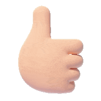 3D Thumbs Up Sticker