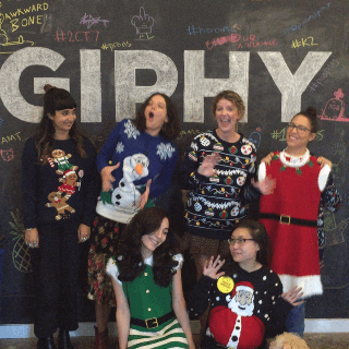 christmas sweater GIF by Julieee Logan