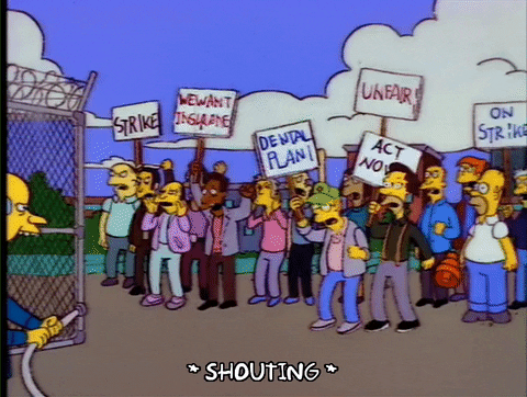 Protesting Season 4 GIF by The Simpsons