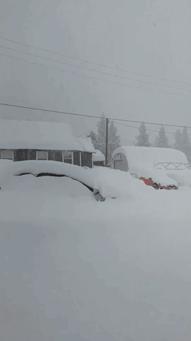 Northern California Town Buried in Snow After Another Winter Storm