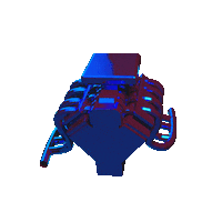 Steering 3D Engine Sticker