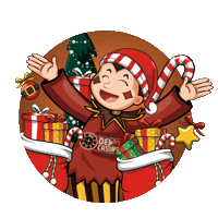 Christmas Santa Sticker by Dewacasino Official