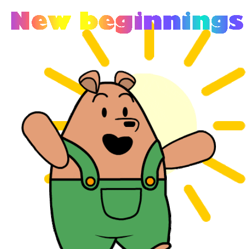 Begin New Year Sticker