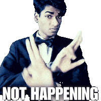 Not Happening France Sticker by Victor Franklin