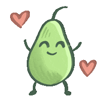 MarteLuna_VeganArt happy vegan fruit pear Sticker
