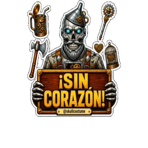 Tin Man Halloween Sticker