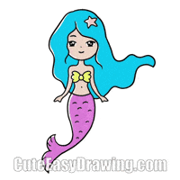 CuteEasyDrawings under the sea mermaid tail mermaid gif ocean vibes GIF