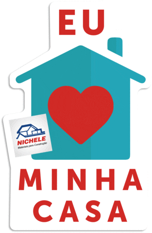 NicheleMateriais giphyupload casa coracao construcao Sticker