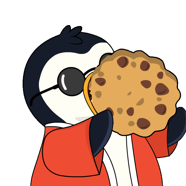 Hungry Cookie Monster Sticker by Pudgy Penguins