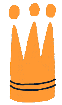 Queen King Sticker by Vera Dement